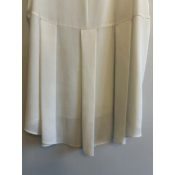 Vince Camuto Womens Blouse Ivory Chiffon Layered Sleeveless Fairycore Casual L - Picture 4 of 8